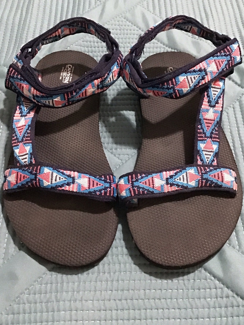 Canyon River Blues Sandals with Pink & Blue Aztec Straps - Picture 3 of 4